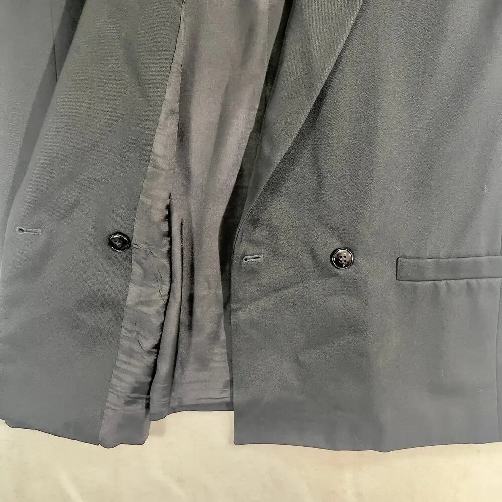 Oleg Cassini Blazer Woman Single Button Double Breasted Full Lined Black Pockets